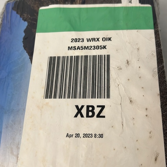 2023 WRX CAR SUBARU OWNERS MANUAL - Picture 5 of 6